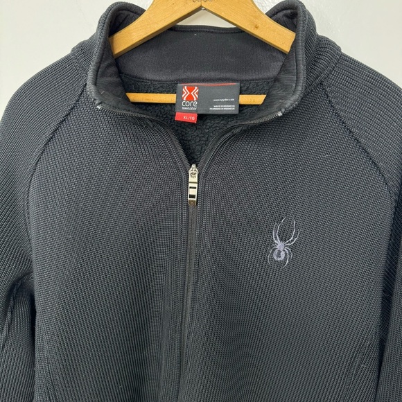 SPYDER Black Full Zip Fleece Sweatshirt Size XL - Picture 3 of 3